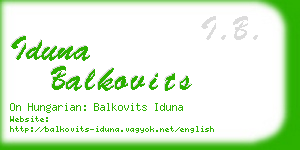 iduna balkovits business card